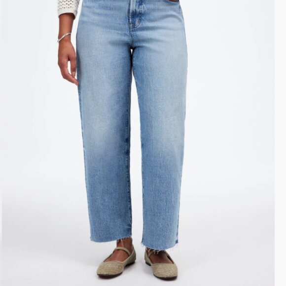 Madewell Curvey Wide-Leg Crop Jeans - Halstead Wash - Picture 1 of 8